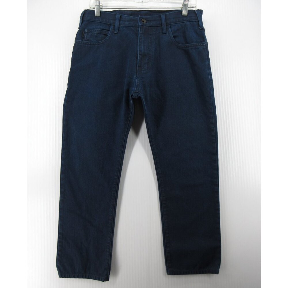 Armani Jeans 32X28 J45 Slim Fit Straight Denim Pants Cotton Dark *